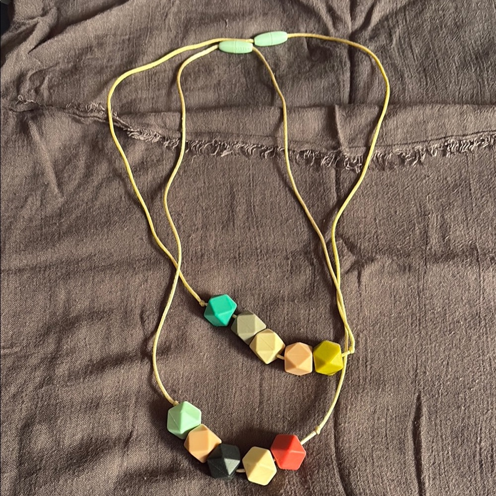 Colorful Geometric Beaded Necklace
